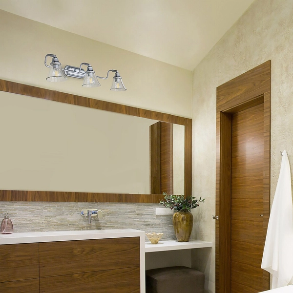 Ruchoma lampa ścienna Antoine industrialna przezroczysta chrom