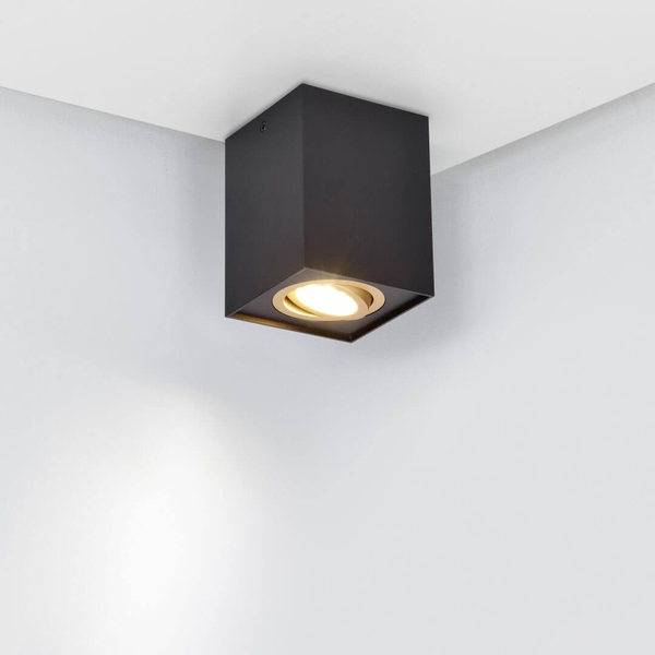 Metalowa lampa sufitowa BISCUIT 613000180 Trio kuchenna czarny złoty