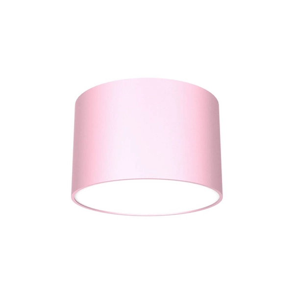 Różowa lampa natynkowa Dixie okrągły plafon do kuchni