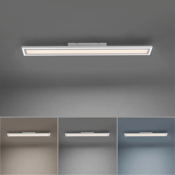 Prostokątna lampa sufitowa EDGING biała 14853-16 1xLED 35W 2700-5000K sterowana pilotem