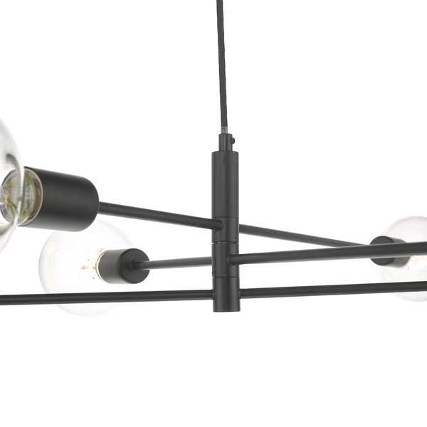 Wisząca lampa Alana ALA0622 Dar Lighting molekuły sticks czarne