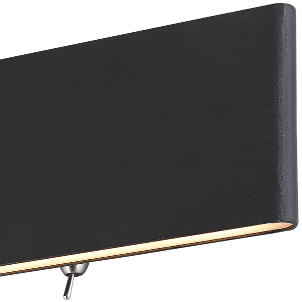 LAMPA ścienna SIEGFRIED 41751-12B Globo metalowa OPRAWA prostokątna LED 12W 3000K kinkiet czarny
