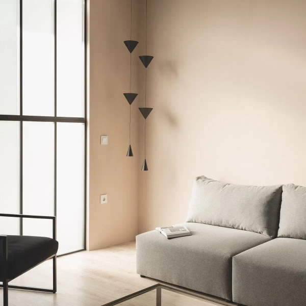 Nowoczesna lampa wisząca Questura ABR-LW-QST-13W LED 13W stożkowa czarna