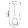 Wisząca lampa szklana Riviera KL-RIVIERA-P-C nikiel przezroczysta