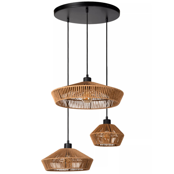 Ekologiczna lampa wisząca Yunkai drewniana kaskada nad stół
