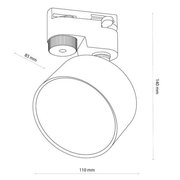 Lampka punktowa do szynoprzewodu 1-fazowego Tracer 4397 TK Lighting okrągła biała