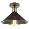 Lampa sufitowa retro Jalen JAL0161 stożek grafitowy mosiądz