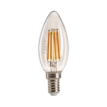 Żarówka świecznikowa Litec LP-LED4W-E14-C3C 4W 400lm 3000K przezroczysta