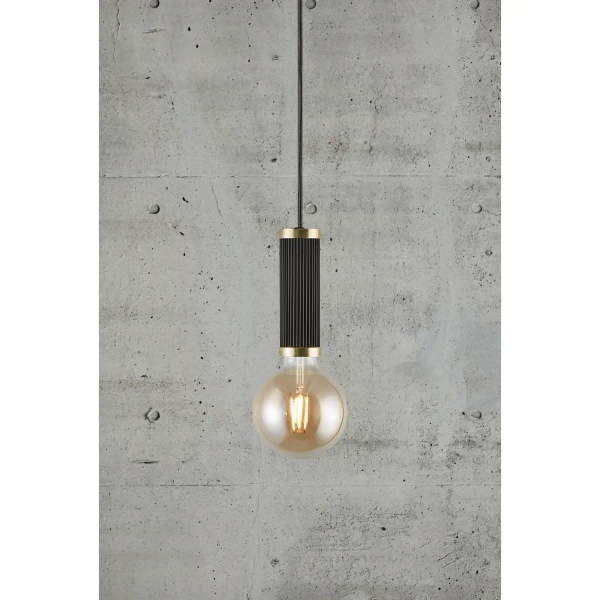 Minimalistyczna lampa wisząca GALLOWAY 2011053003 czarny mosiądz