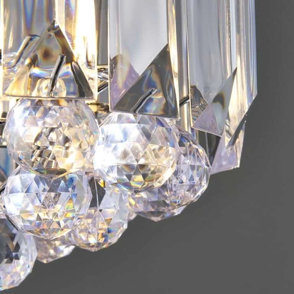 Kryształowa lampa sufitowa Fargo FARGO-CH Endon chrom przezroczysta