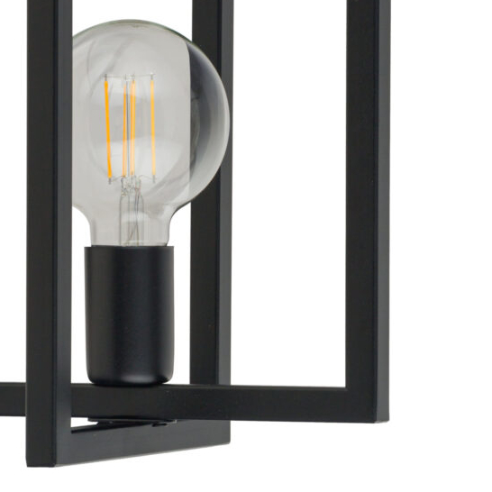 Loftowa LAMPA ścienna EDEN 32239 Sigma prostokątna do przedpokoju czarna