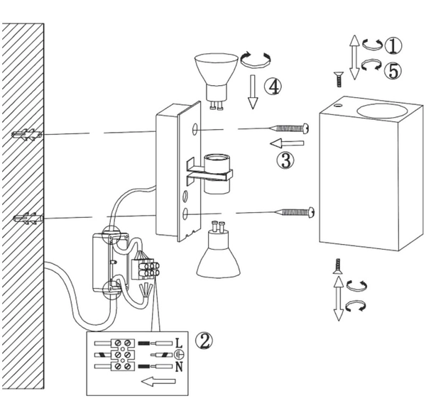 Zewnętrzna lampa ścienna Roya 204269242 elewacyjna IP44 grafitowa