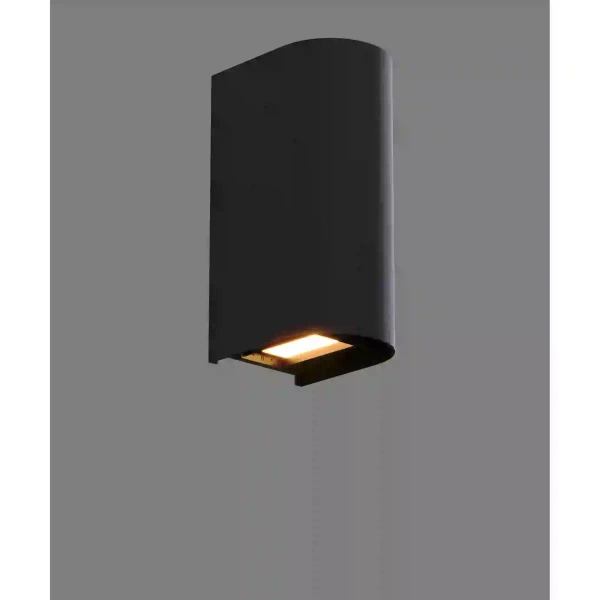 Elewacyjna lampa góra-dół BADIA czarna W0469 2xLED 24W 3000K IP65 ogrodowa
