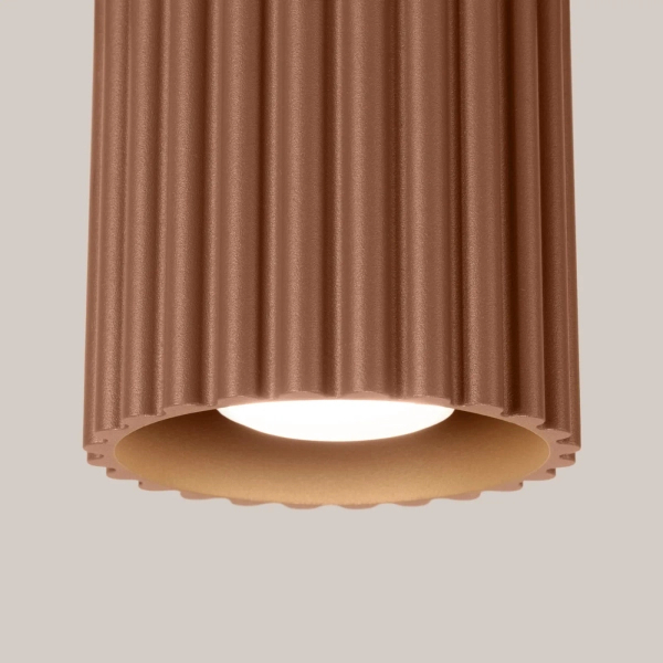 Ryflowana tuba sufitowa AURA mocca SL.1804 GU10 metalowa