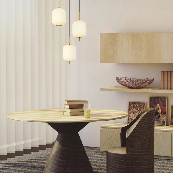 Potrójna wisząca lampa Ewald 15217-3 LED 20W 3000K kule mosiądz białe