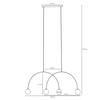 Wielopunktowa lampa wisząca Una 1116L11_L kule molekuły szkło koralowa