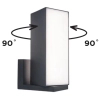 Zewnętrzna LAMPA ścienna CUBA 5193810118 Lutec metalowa OPRAWA kinkiet LED 14W 2700K - 6500K regulowany IP54 szary