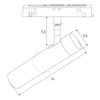Salonowy reflektor magnetyczny Magnetic M0033N Maxlight LED 8W 3000K tubka biały