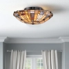 Witrażowy plafon Inglenook QZ-INGLENOOK-F-SMALL do jadalni kolorowy