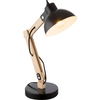 LAMPA stołowa TONGARIRO 21504 Globo stojąca LAMPKA nocna drewno czarna
