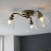 Lampa sufitowa Hansen 97247 Endon mosiądz przezroczysta
