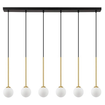 Molekułowa lampa wisząca CHAO LE44269 nad stół czarny złoty biały