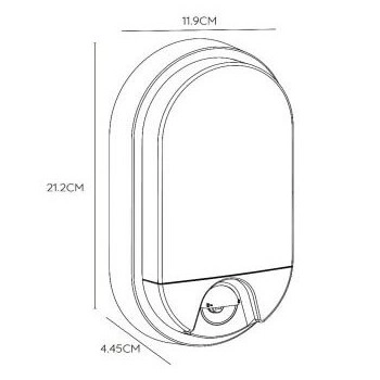 Owalna lampa ścienna Hups 22864/10/31 IP54 LED 10W 3000K biały
