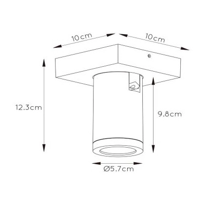Regulowana lampa sufitowa Taylor 09930/05/30 czarna tuba do pokoju