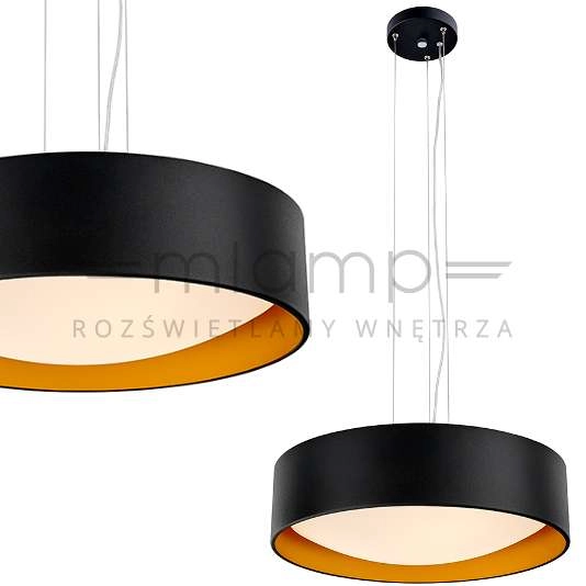 LAMPA wisząca VERO 10451302 Kaspa okrągła OPRAWA metalowy zwis czarny