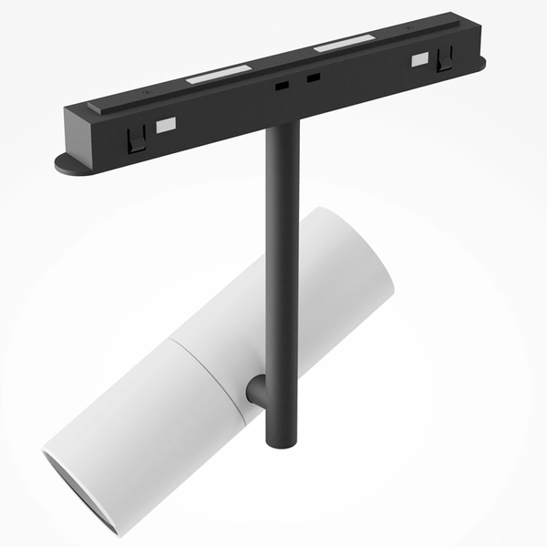 Lampa do szyny magnetycznej Elti TR005-2-12W3K-BW LED 12W 3000K tuba biała czarna