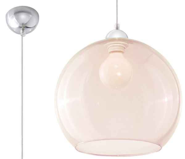 Szklana LAMPA wisząca SL.0249 OPRAWA zwis kula szampańska OUTLET
