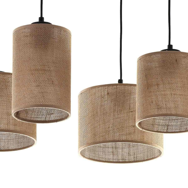 Zwisowa lampa ekologiczna Juta 6585 TK Lighting jutowa brązowa