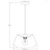 Lampa wisząca abażurowa Jessica 10421/30/30 tkanina czarna