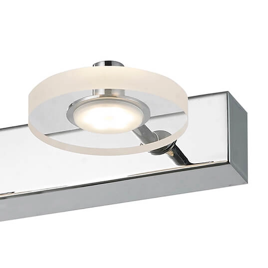 Ledowa lampa ścienna Harmony kinkiet LED 9W 3000K do sypialni chrom