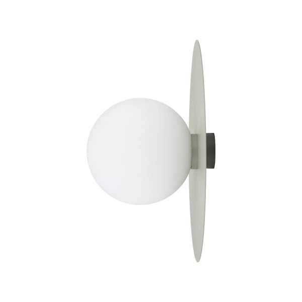 Salonowy kinkiet ścienny SATURN biały szałwiowy szklany kula 1xG9 okrągły ball 12438