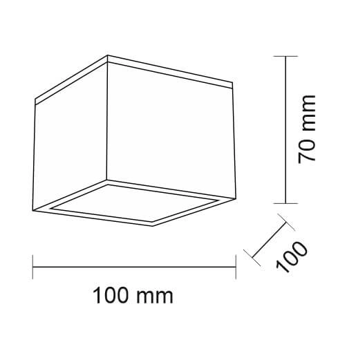 Plafon LAMPA sufitowa SUWA 7076 Shilo kwadratowa OPRAWA natynkowa downlight kostka cube biała