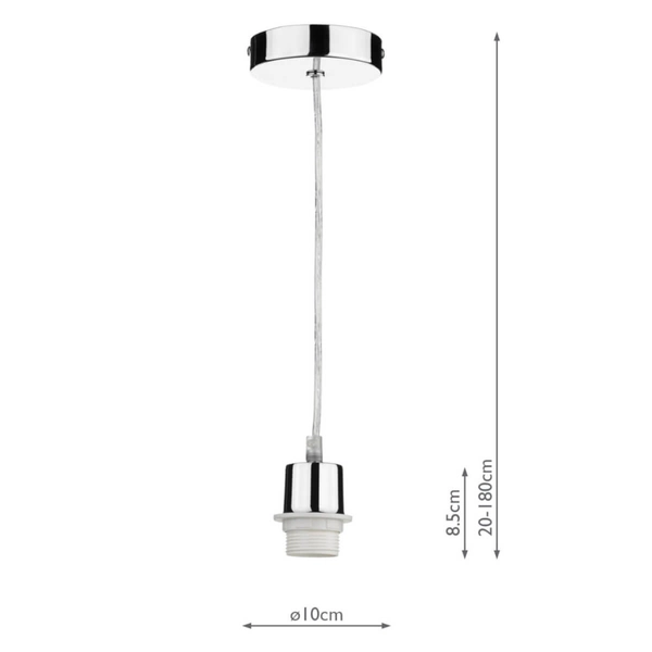 Nowoczesne zawiesie do lamp SP65 Dar Lighting metalowe chrom