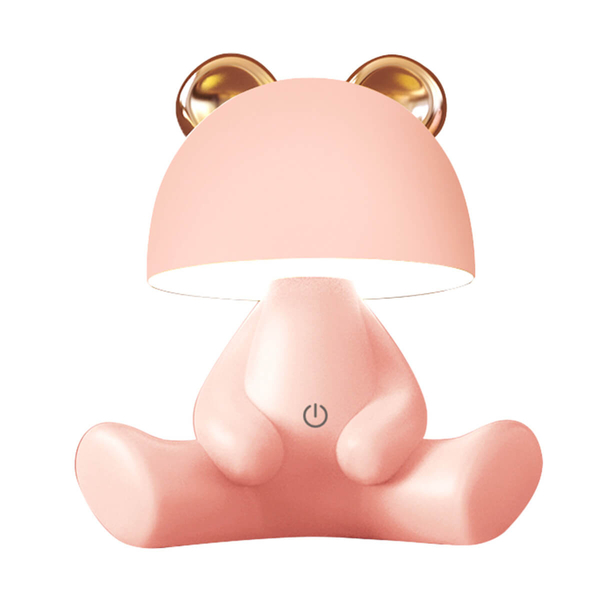 Nocna lampka dziecięca KDR-6303-PK LED 3W 4000K MIŚ animals różowa biała