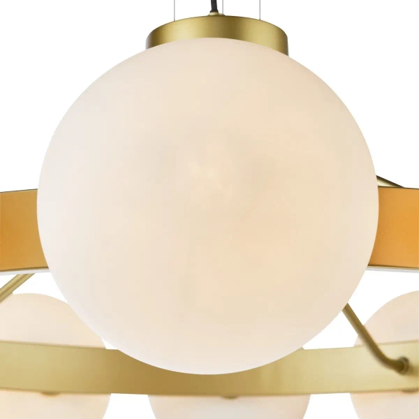 Molekułowa wisząca lampa Tauri TAU1235 ring kule złote białe