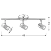 Sufitowa lampa potrójna DIAMENT 93-19243 metalowa regulowana srebrna