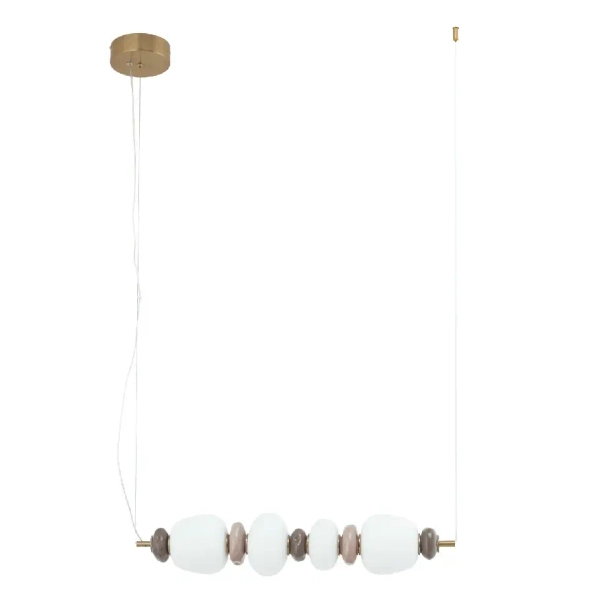 Wisząca lampa nad wyspę CERAMIC 11700 LED 22W 3000K biała szara