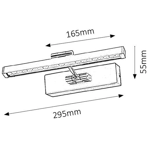 Kinkiet LAMPA ścienna PICTURE GUARD 3640 Rabalux regulowana OPRAWA klasyczna LED 5W 3000K galeryjka metalowa chrom