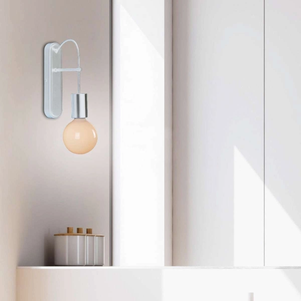 Lampa ścienna ALTO 21-70883 industrialna metalowa hygge loftowy biały