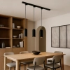 Zwisająca lampa trójfazowa szynowa Pipe Track ML2064 zwis czarny