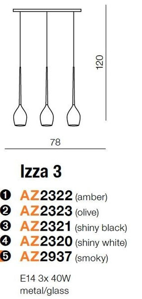 Przydymiona lampa wisząca Izza szklana do przedpokoju