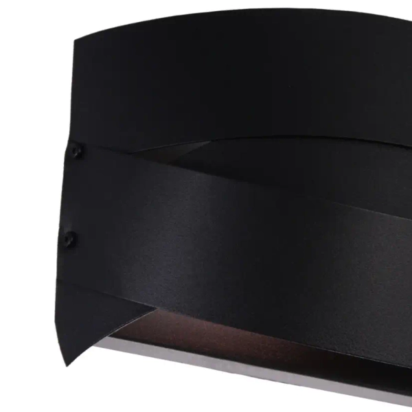 Futurystyczny kinkiet Tornado 1110 Zumaline metalowy czarny