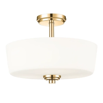 Szklana lampa sufitowa  Aspen C03354AU metalowa złota