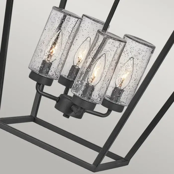 Tarasowy żyrandol Alford QN-ALFORD-PLACE-4P-MB na łańcuchu IP44 czarny