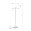 Podłogowa lampa tkaninowa CEDRO 11667 z wtyczką beżowa