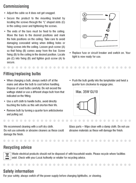 Lampa sufitowa Amalfi 61001 Saxby regulacja kąta światła mosiądz